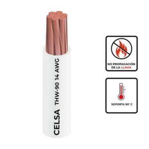 Cable THW-90 450/750 V 8AWG Celsa Azul 100m
