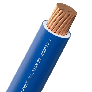 Cable THW-90 + AWG 450/750 V  - Azul 100m