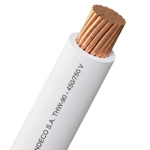 Cable THW-90 + AWG 450/750 V  - Blaco 100m