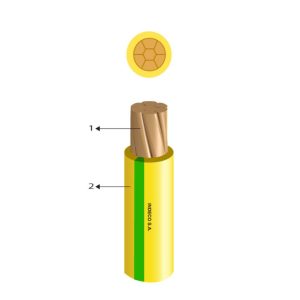 Cable THW-90 450/750 V;  Amarillo-Verde /Conductor Tierra 100m