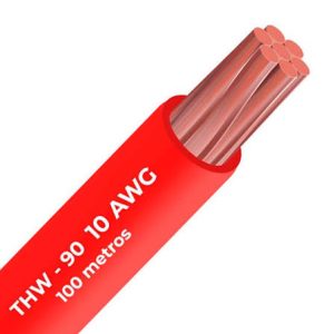 Cable THW-90 450/750 V 14AWG - 10 AWG rojo 100m